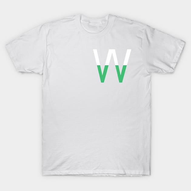 Wavy W Two Tone Green T-Shirt by Mjdakid123